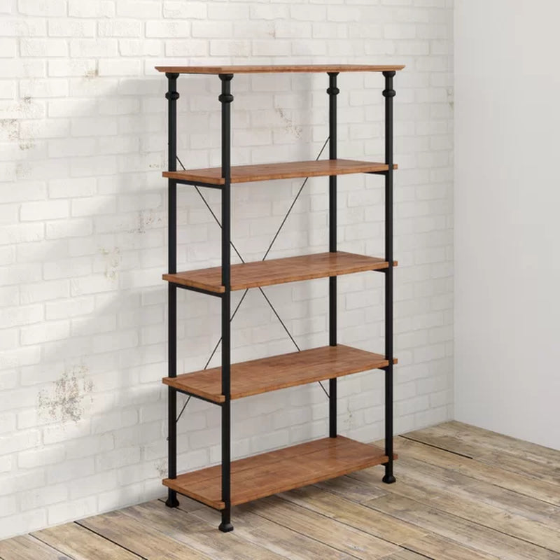 Zona 72'' H X 40'' W Solid Wood Etagere Bookcase