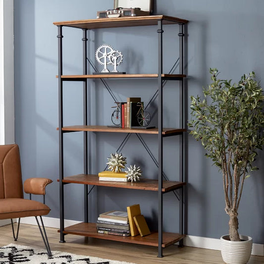 Zona 72'' H X 40'' W Solid Wood Etagere Bookcase