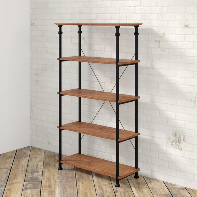 Zona 72'' H X 40'' W Solid Wood Etagere Bookcase