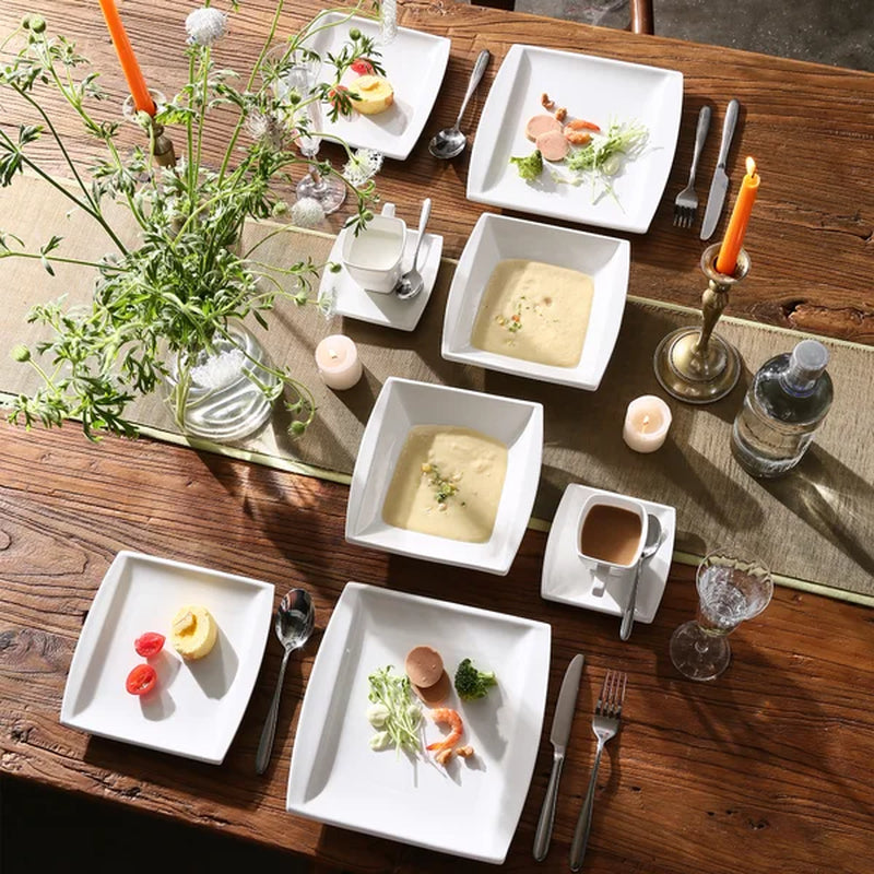 Ivy Bronx Brunetti Porcelain China Dinnerware - Set of 60