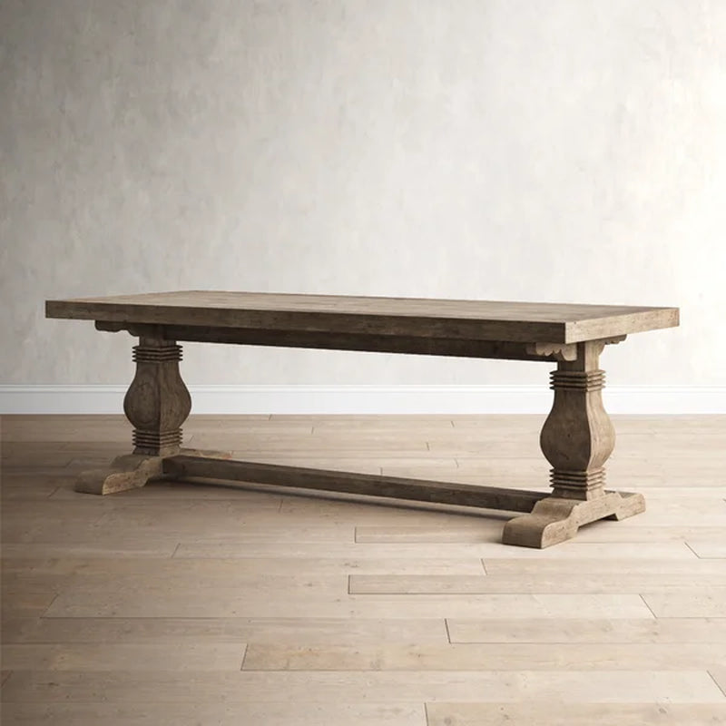 Kinston 94.5'' Pine Solid Wood Trestle Dining Table