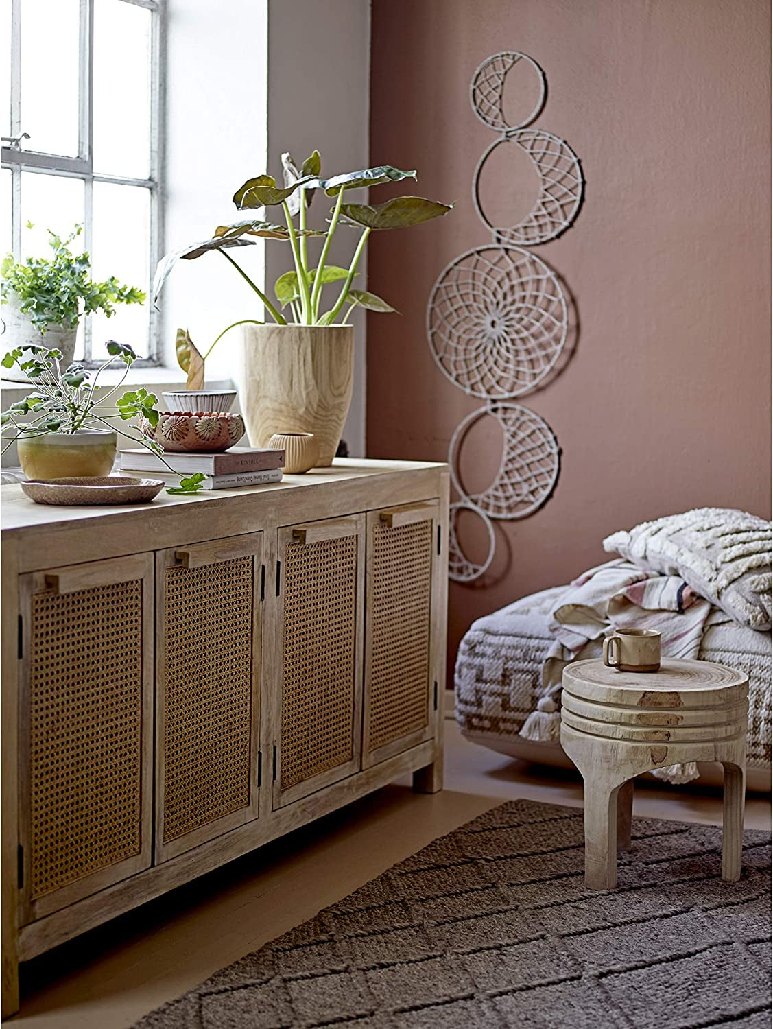 Creative Co-Op Paulownia Wood Stool, Natural