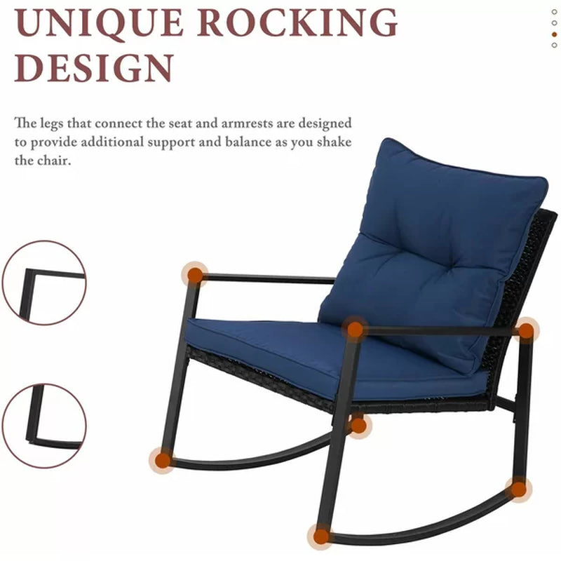Kinzie Square 2 - Person 18'' Long Bistro Set with Cushions