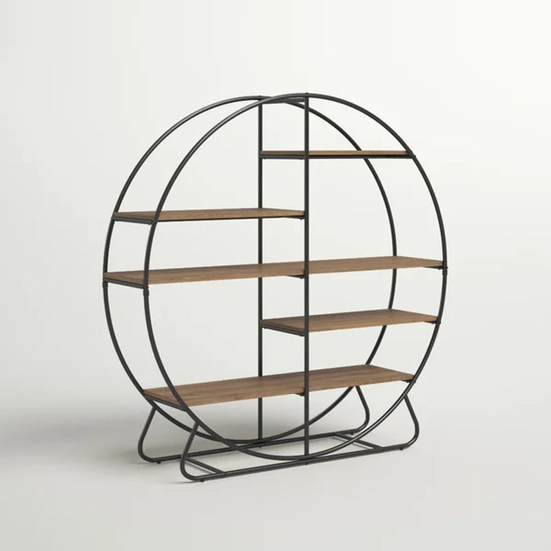 Bulle 61.75'' H X 60.7'' W Steel Etagere Bookcase