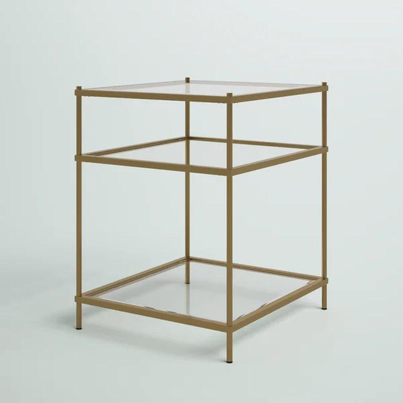 Anne 26.25'' Tall Glass End Table