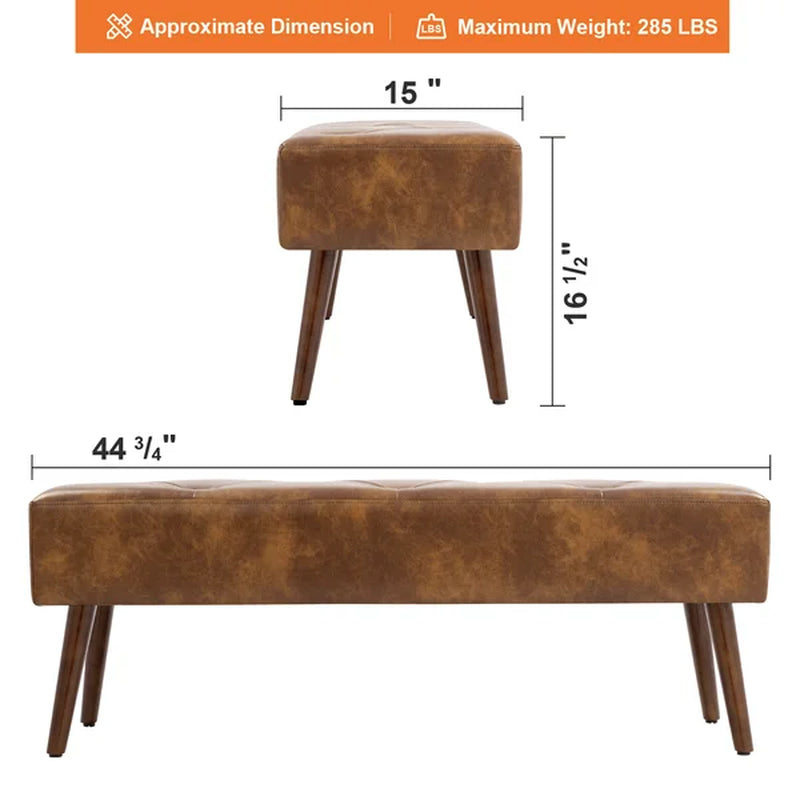 Sveina Faux Leather Bench