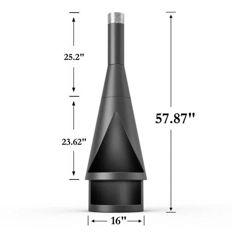 Zaymar 57.87" H Iron Wood Burning Outdoor Chiminea