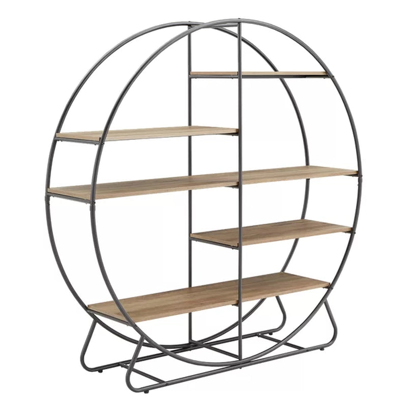 Bulle 61.75'' H X 60.7'' W Steel Etagere Bookcase