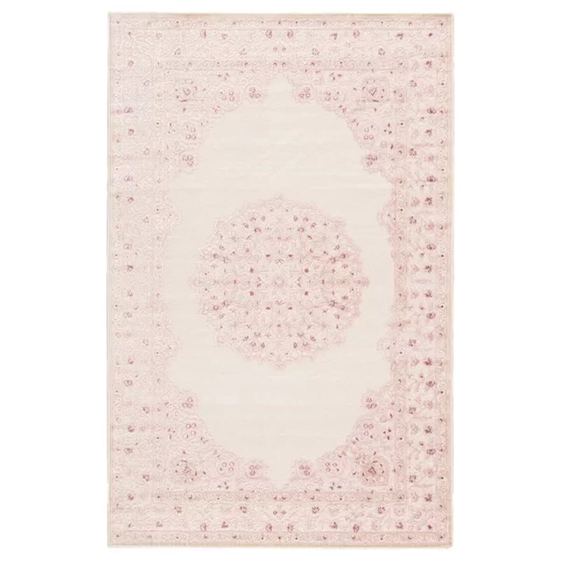 Devin Power Loom Pink Rug
