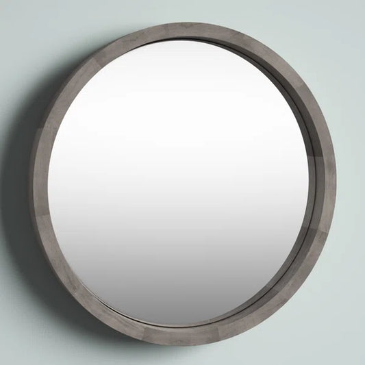 Loftis round Solid Wood Wall Mirror
