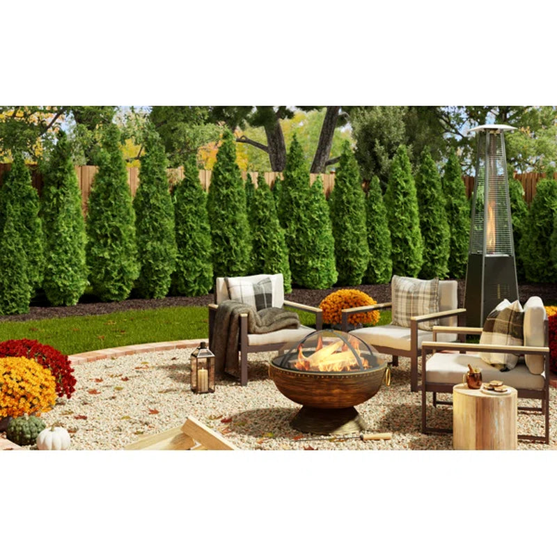Tuscola 24'' H X 30'' W Steel Outdoor Fire Pit