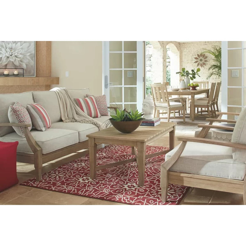 Rella 81'' Wide Outdoor Patio Sofa with Cushions