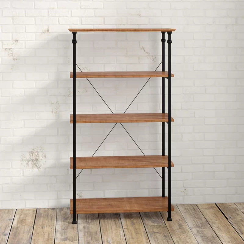 Zona 72'' H X 40'' W Solid Wood Etagere Bookcase
