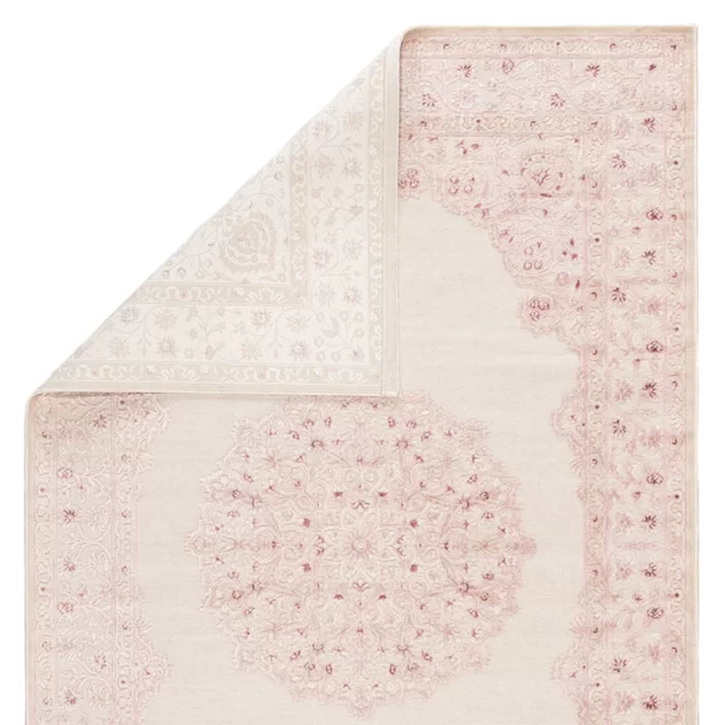 Devin Power Loom Pink Rug