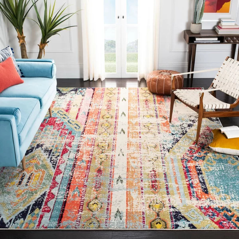 Wooler Power Loom Performance Blue / Orange Rug