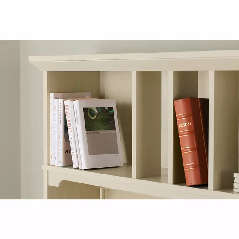 Saraghna L-Shape Credenza Desk with Hutch