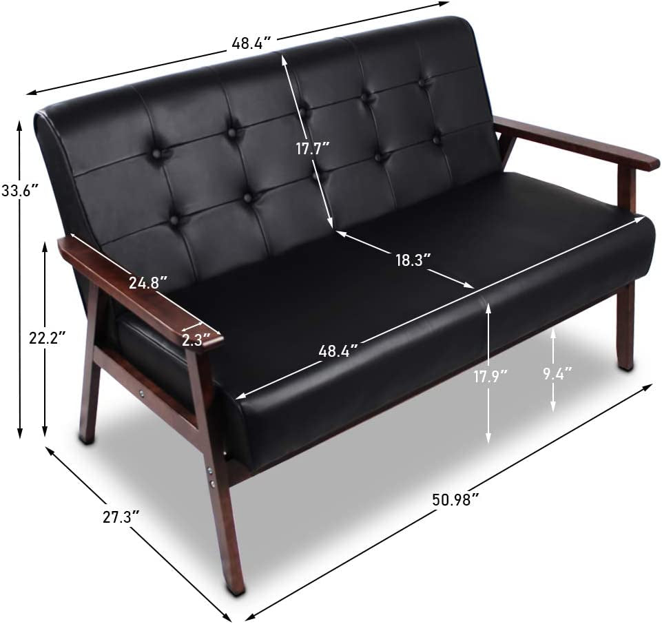 Mid Century Loveseat Sofa and Accent Chairs