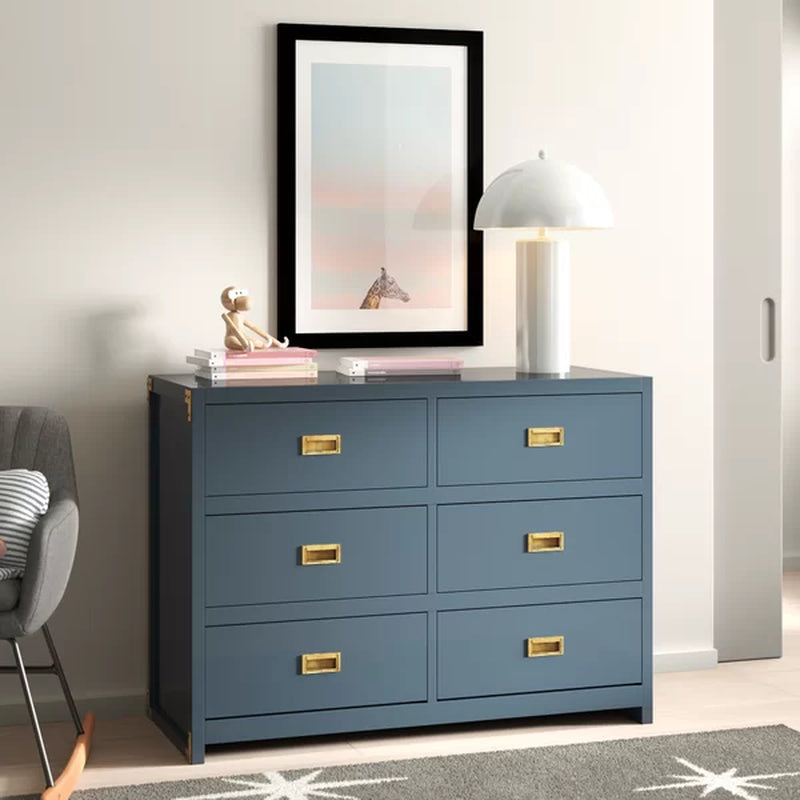 Hubble 45'' Wide 6 - Drawer Double Dresser