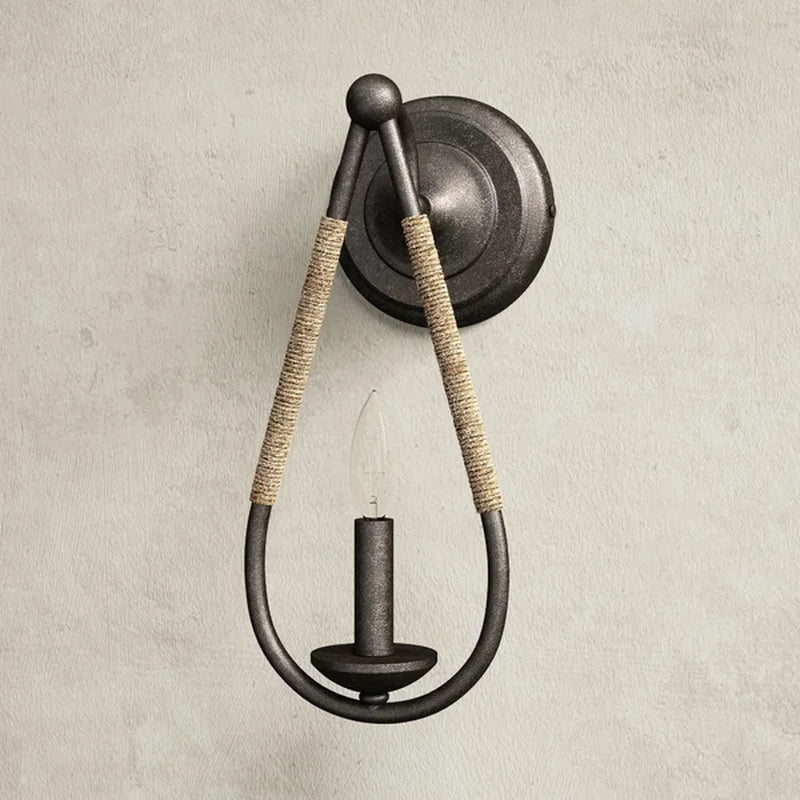 Monticello Steel Candle Wall Light