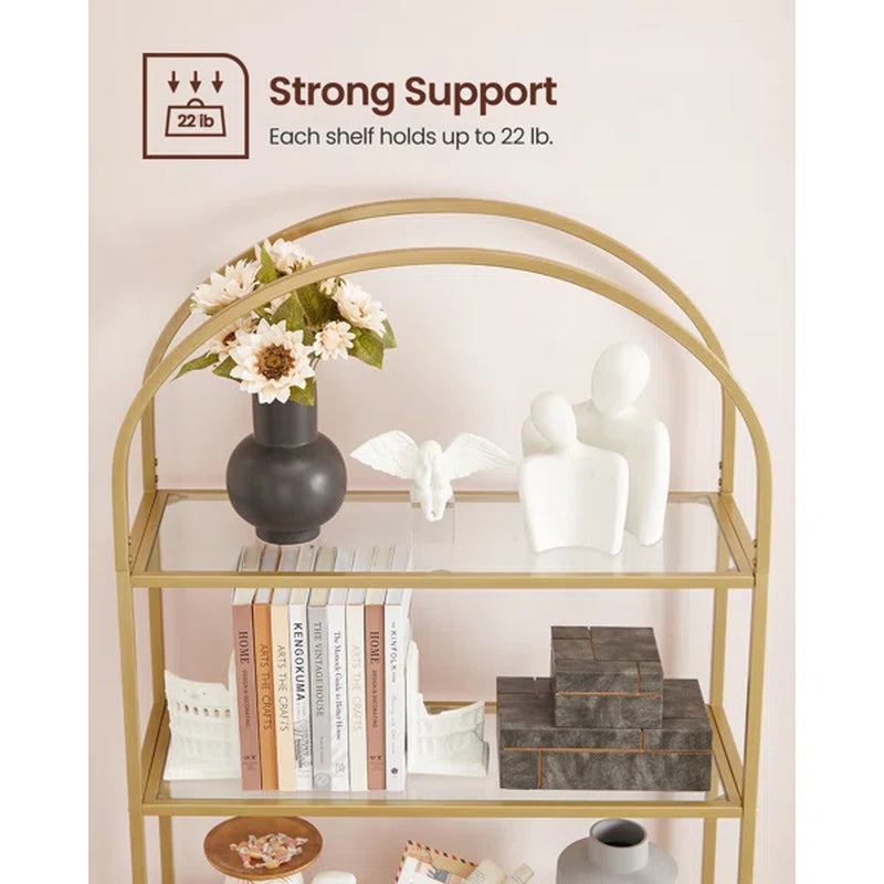 Kendra 72.2'' H X 32.7'' W Steel Etagere Bookcase