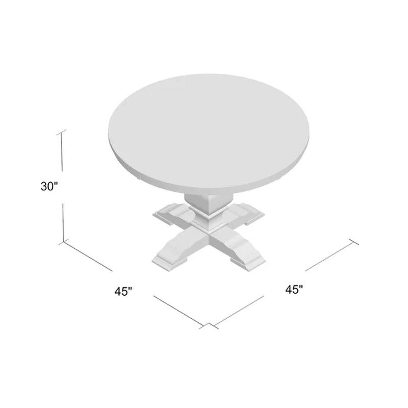 Arisa 45'' Solid Wood Pedestal Dining Table