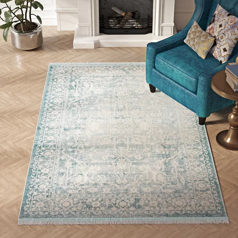 Leatherwood Power Loom Performance Blue Rug