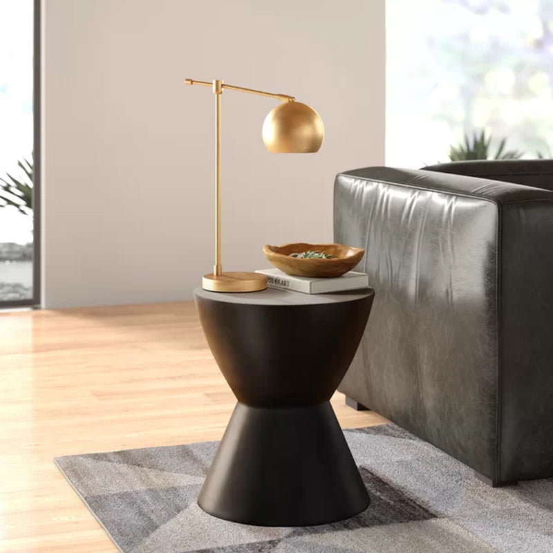 Marvella 18'' Tall Drum End Table