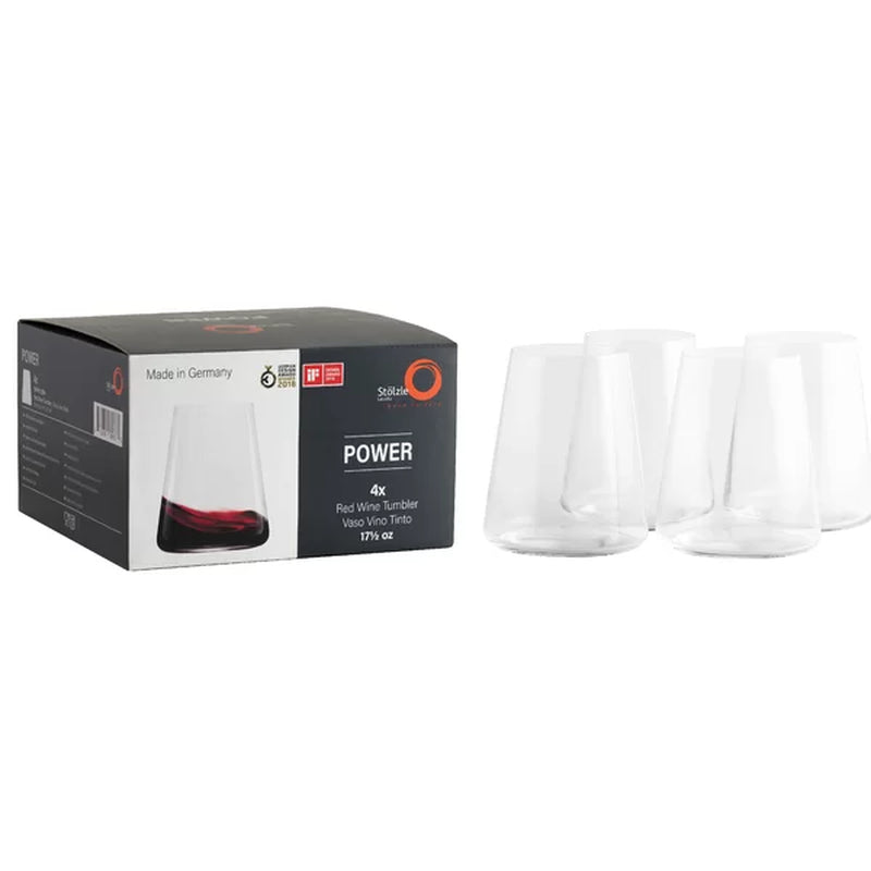 Power 18 Oz. Crystal Stemless Wine Glass