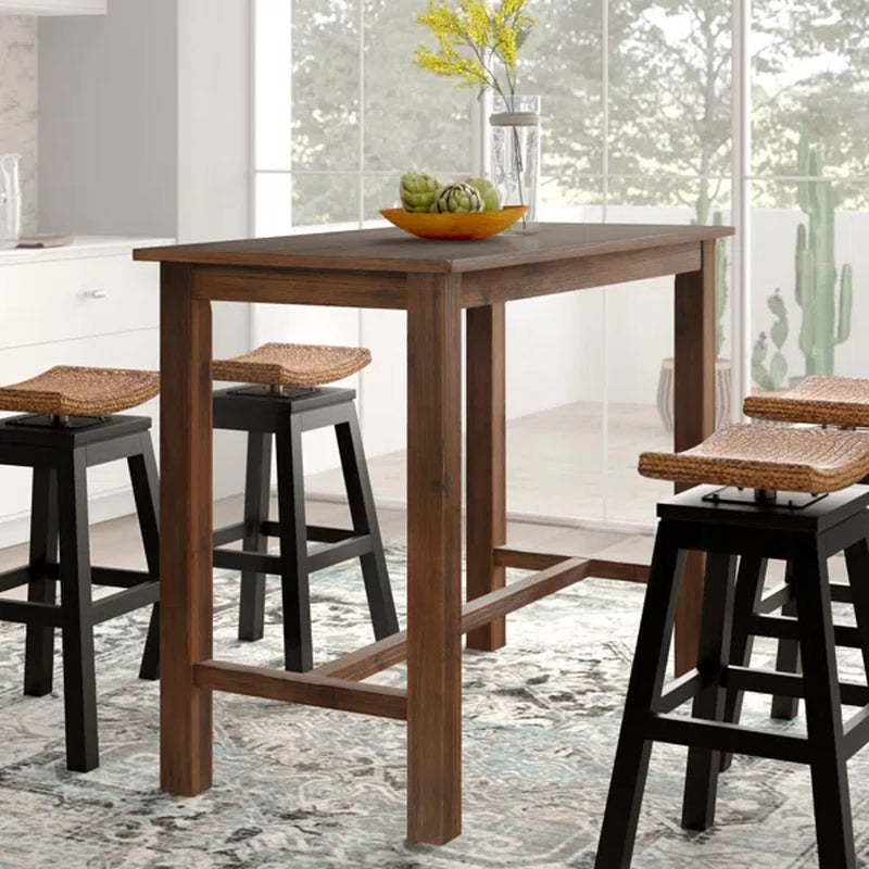 Wes Counter Height 47.25'' Solid Wood Dining Table