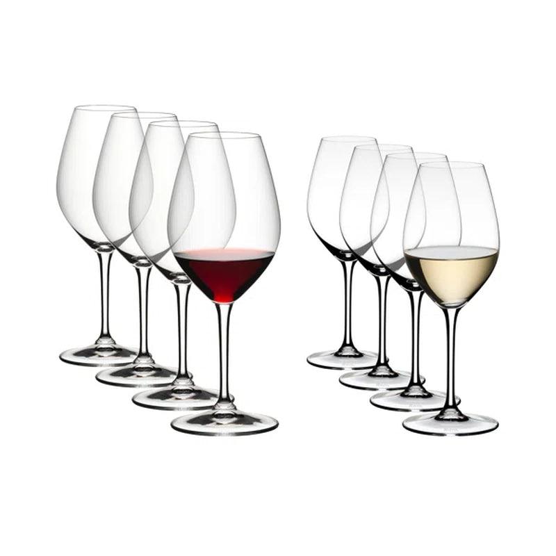 8 Piece RIEDEL Wine Friendly Wine Glasses Set