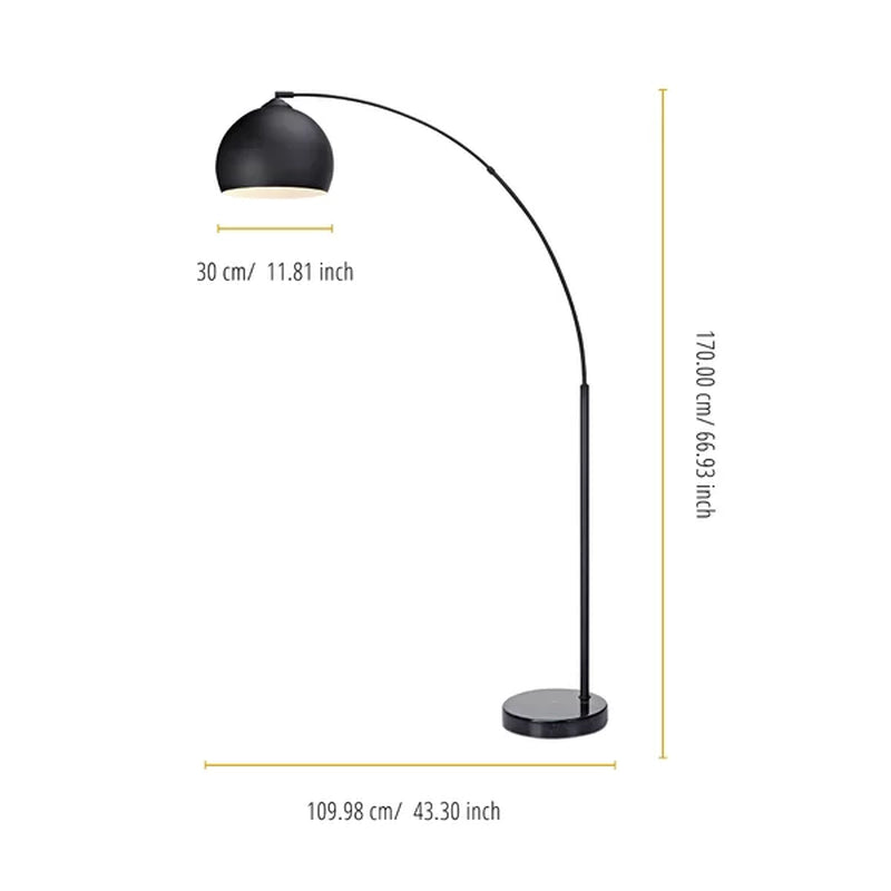 Perlis 66.93" Arched Floor Lamp