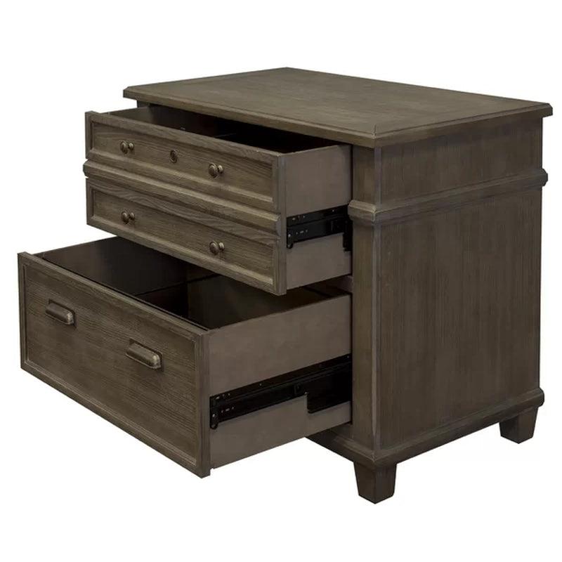Alderton 36'' Wide 2 -Drawer Solid Wood Lateral Filing Cabinet