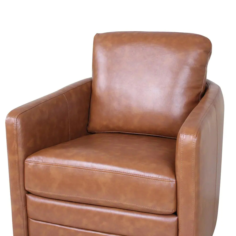 Denver Camel Swivel Chair with a Swivel Base (Set of 2)