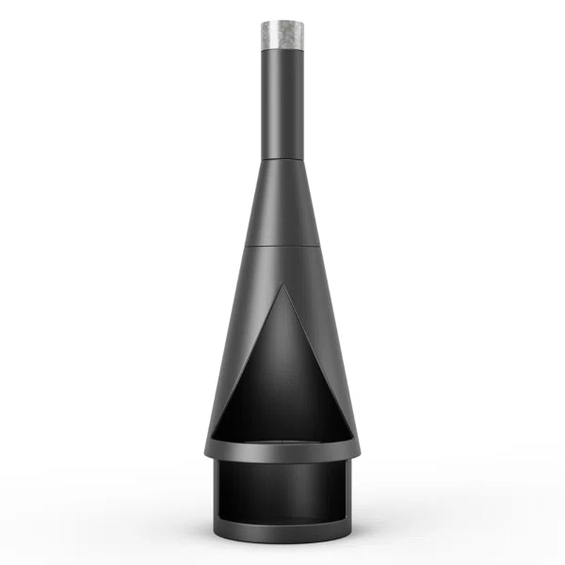 Zaymar 57.87" H Iron Wood Burning Outdoor Chiminea