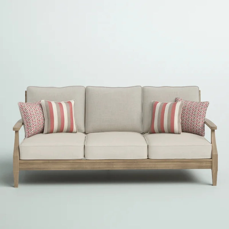Rella 81'' Wide Outdoor Patio Sofa with Cushions