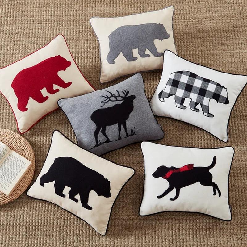 Bear Rectangular Cotton Pillow Cover & Insert