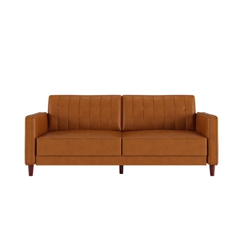 Vegan Leather Sleeper Sofa