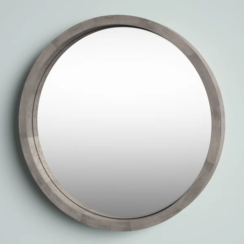 Loftis round Solid Wood Wall Mirror