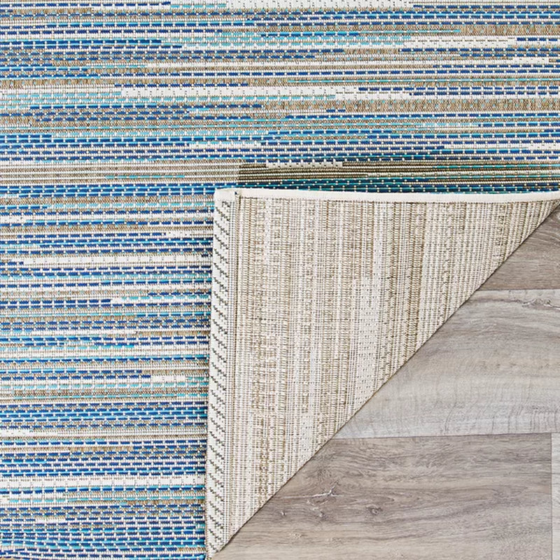 Victorine Sand/Turquoise/Azure Blue Indoor/Outdoor Rug