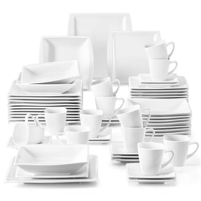 Ivy Bronx Brunetti Porcelain China Dinnerware - Set of 60