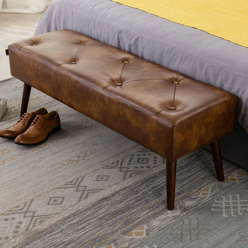 Sveina Faux Leather Bench