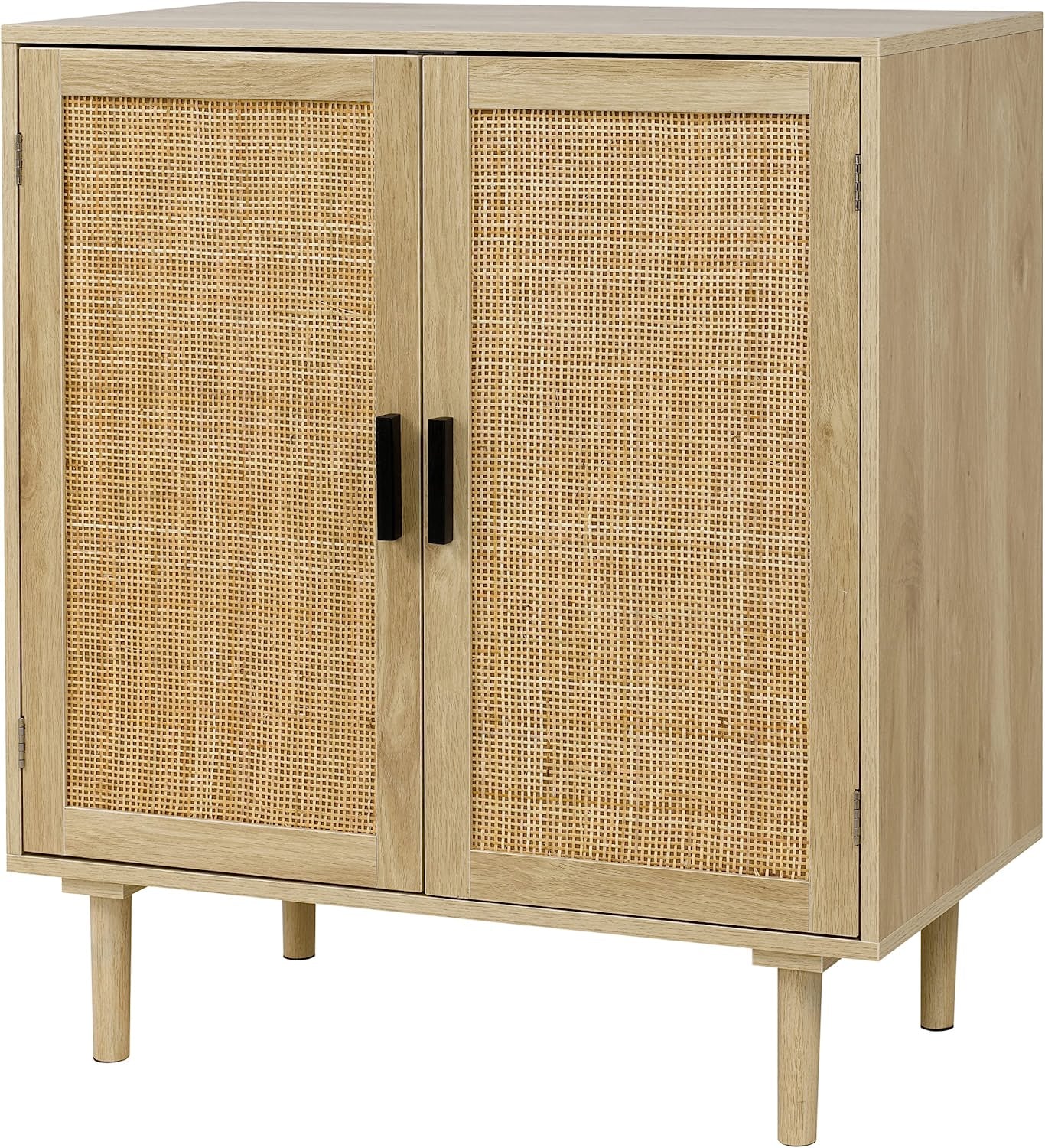 Sideboard Buffet Cabinet with Rattan Decorated Doors