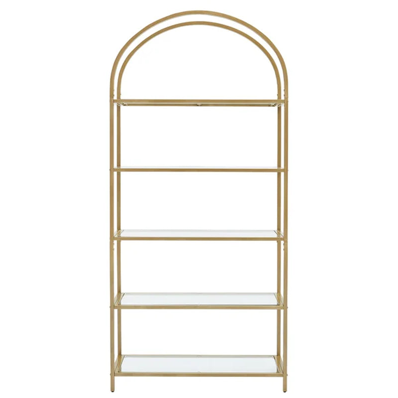 Kendra 72.2'' H X 32.7'' W Steel Etagere Bookcase
