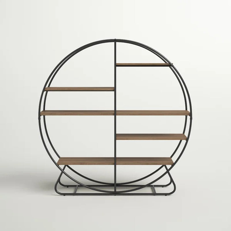 Bulle 61.75'' H X 60.7'' W Steel Etagere Bookcase