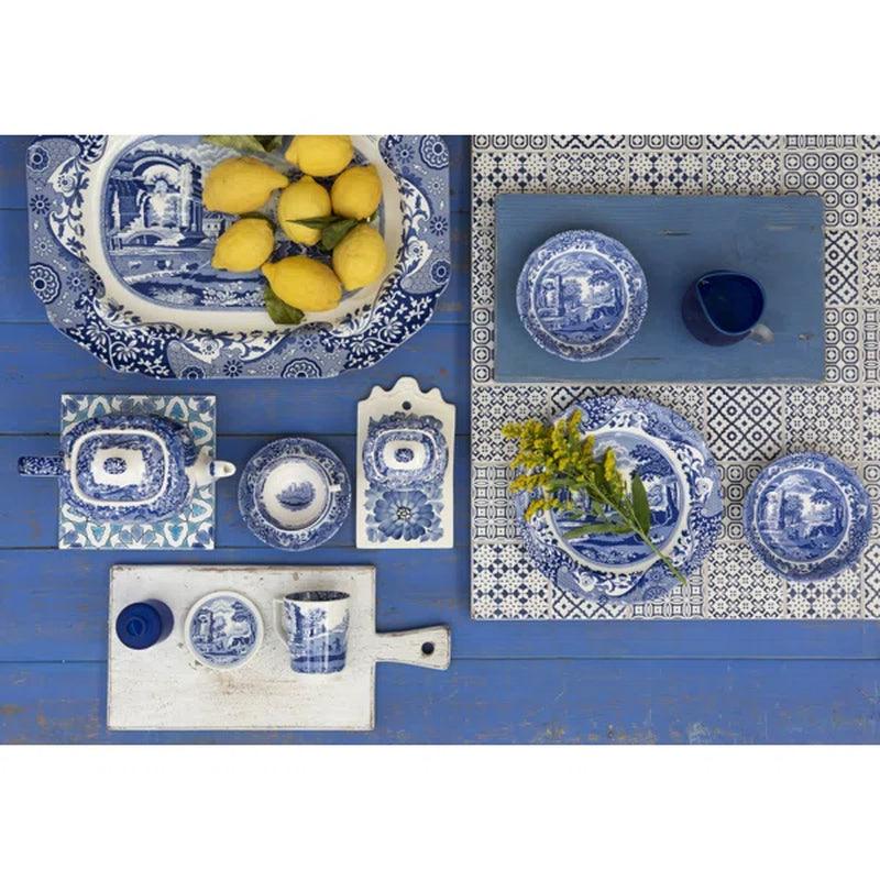 Blue Italian Salad Plate