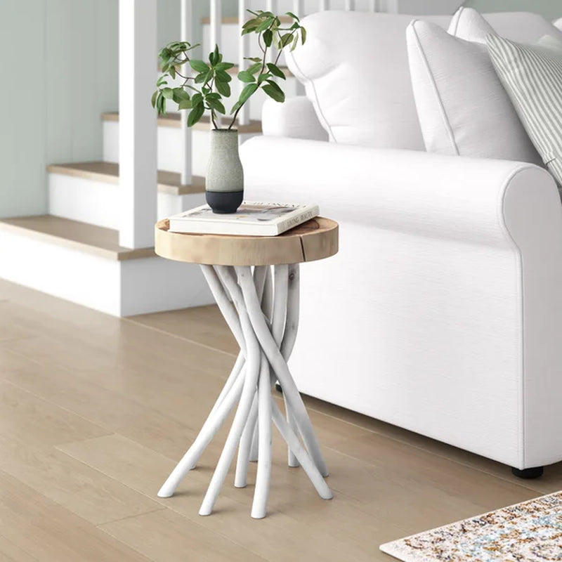 Selah 20'' Tall Solid Wood Tree Stump End Table