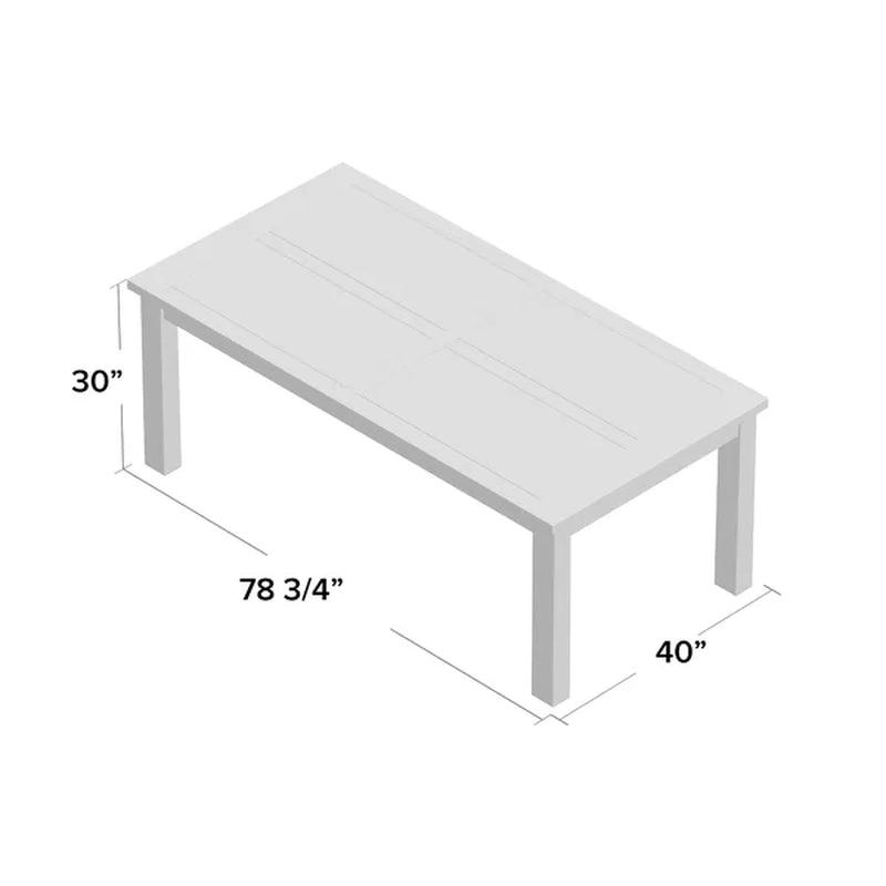 Aster 78.75'' Solid Wood Dining Table