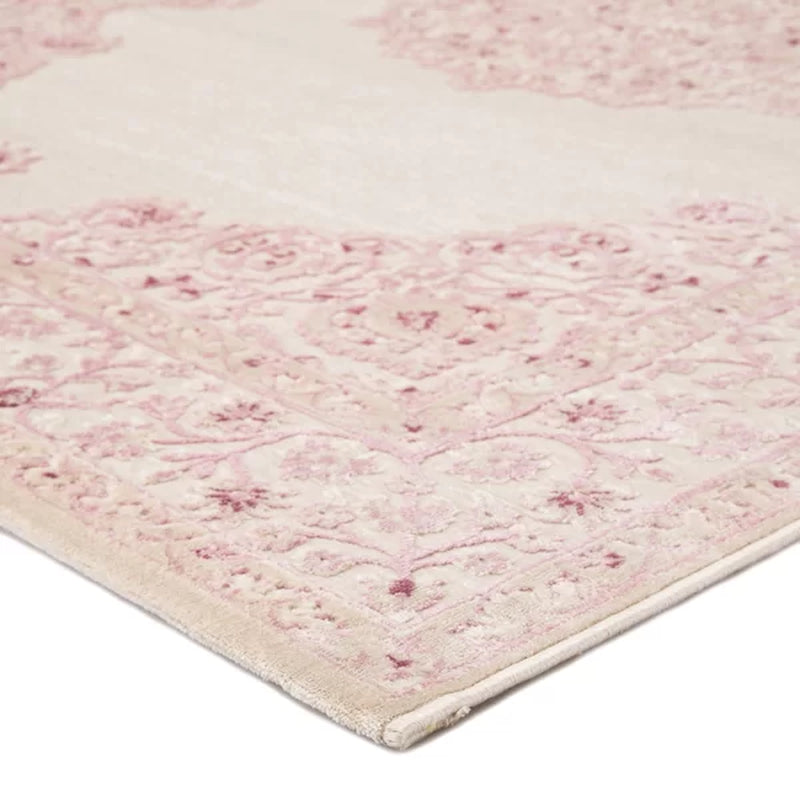 Devin Power Loom Pink Rug