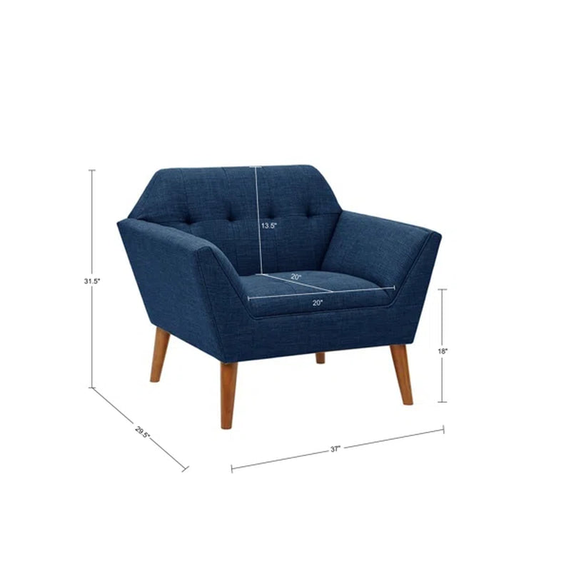 Petrin Modern Button Tufted Armchair