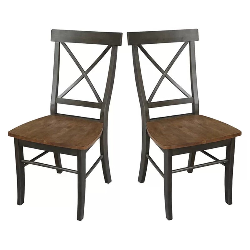Solid Wood Cross Back Side Chair